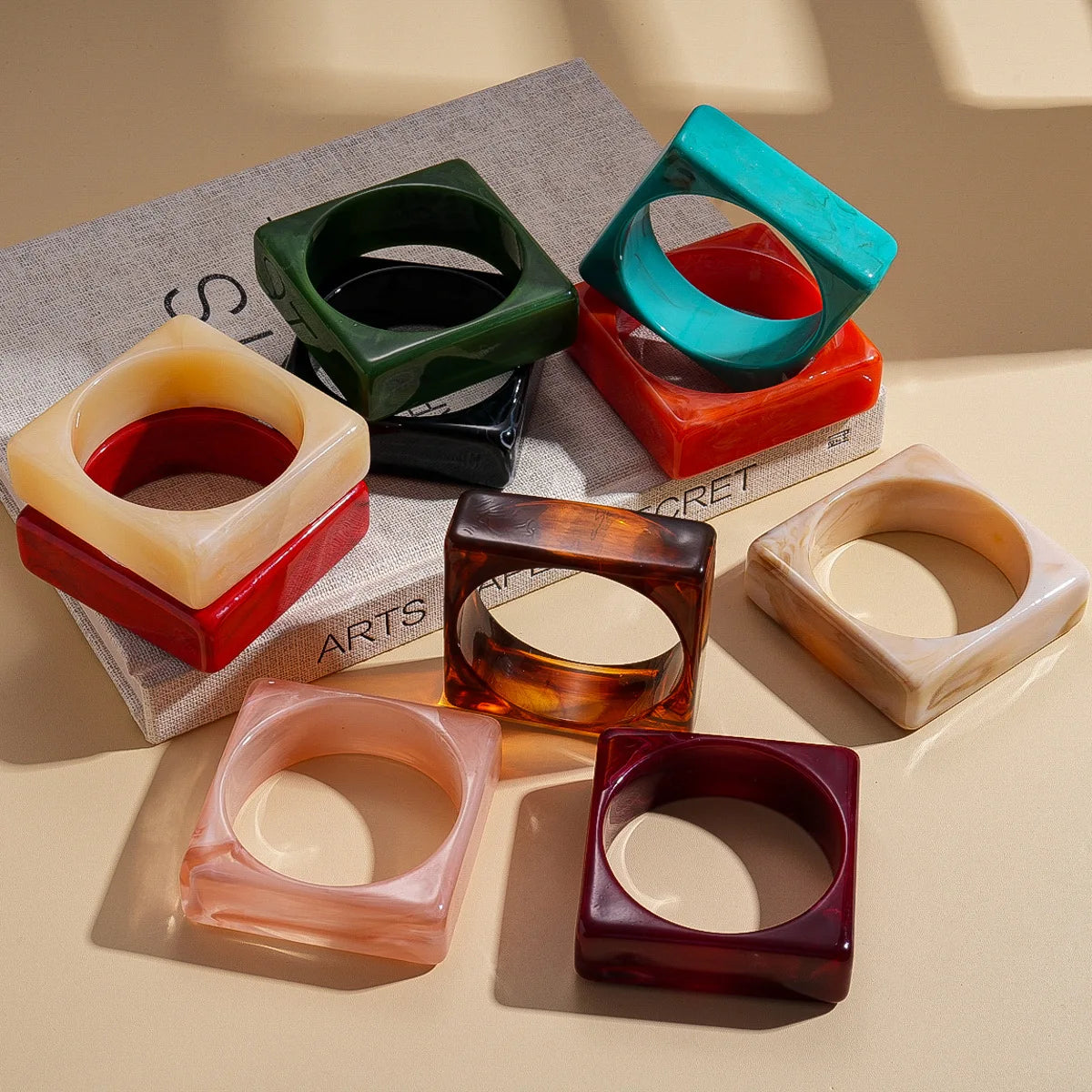 Square Theory Bangle (2.95" diameter) - 11 colors - Hello Baabs LLC 