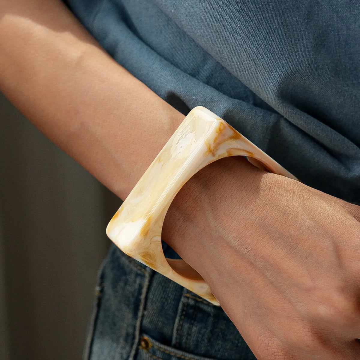 Square Theory Bangle (2.95" diameter) - 11 colors - Hello Baabs LLC 