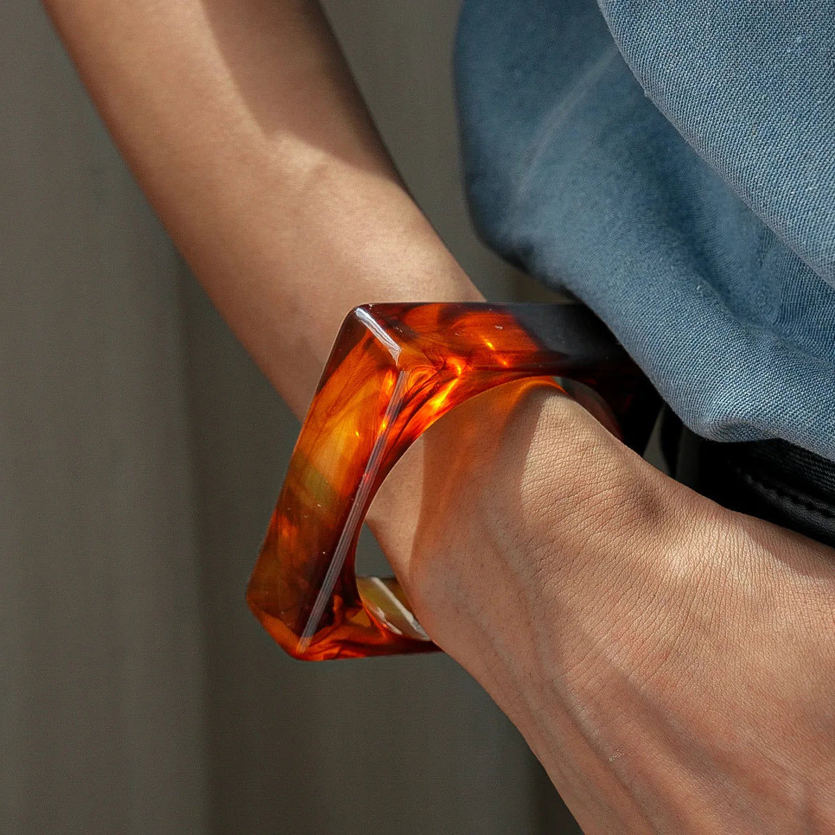 Square Theory Bangle (2.95" diameter) - 11 colors - Hello Baabs LLC 