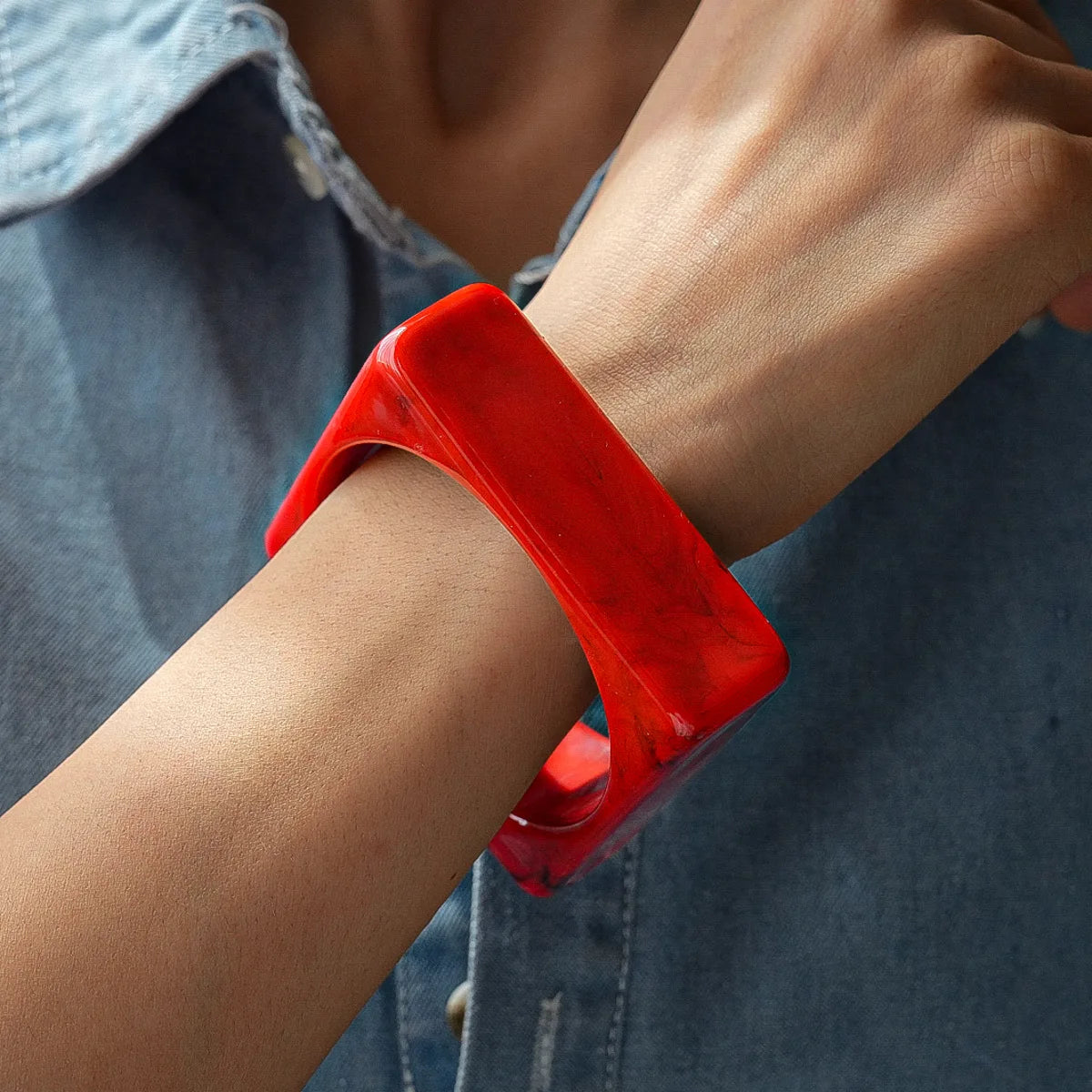 Square Theory Bangle (2.95" diameter) - 11 colors - Hello Baabs LLC 