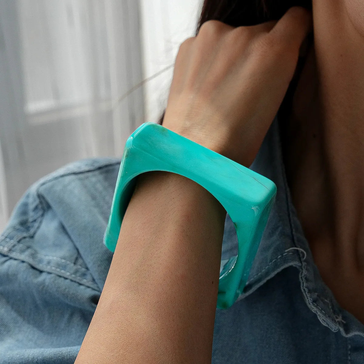 Square Theory Bangle (2.95" diameter) - 11 colors - Hello Baabs LLC 