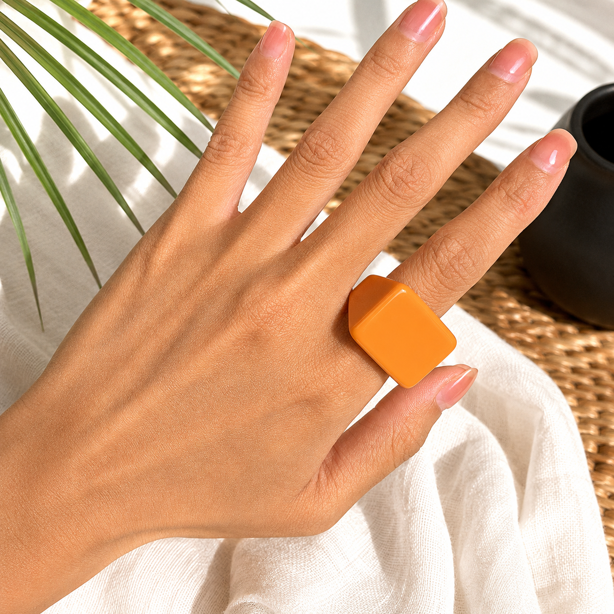 Squared Pop Ring (size 8) - 8 colors - Hello Baabs