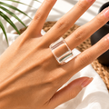 Squared Pop Ring (size 8) - 8 colors - Hello Baabs