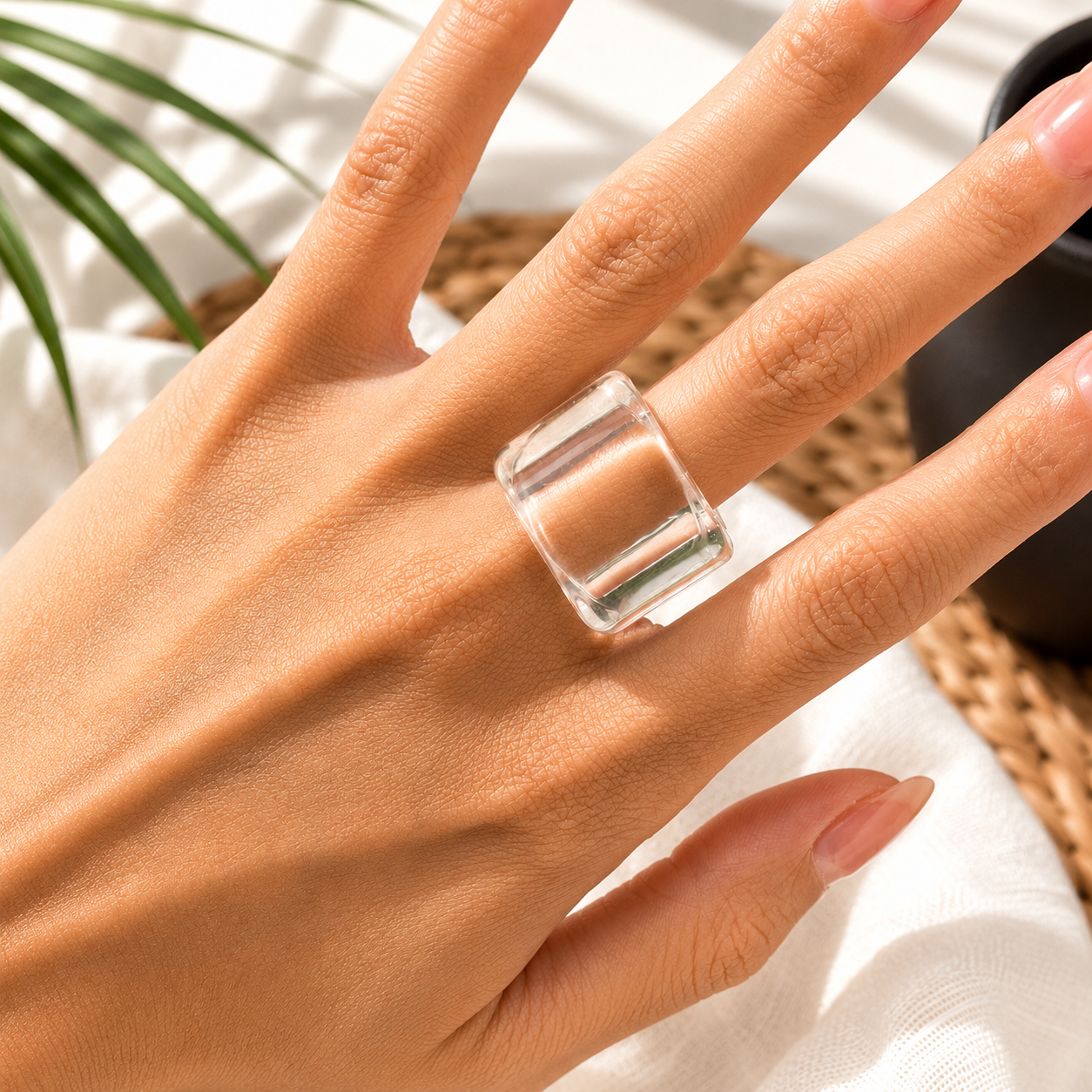 Squared Pop Ring (size 8) - 8 colors - Hello Baabs