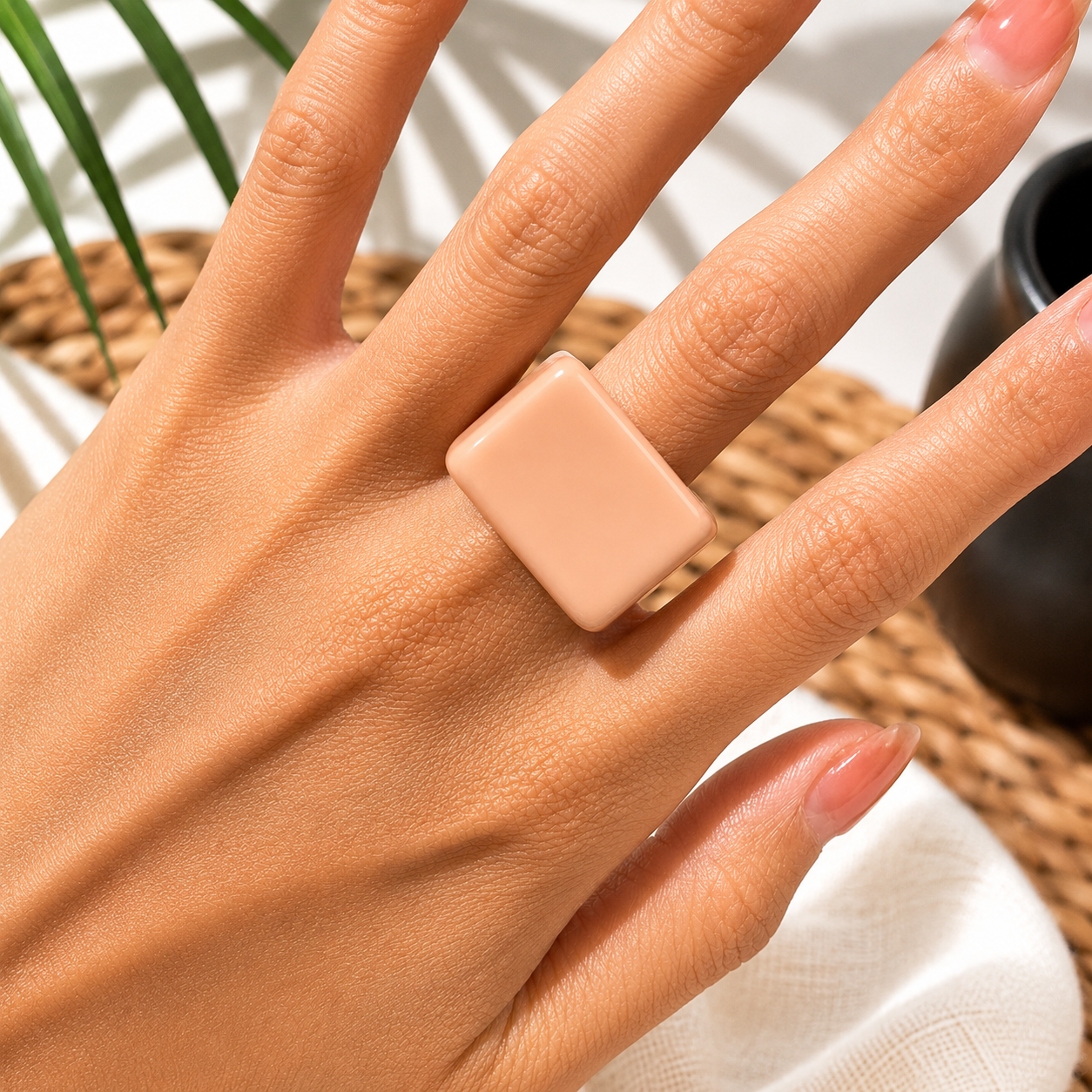 Squared Pop Ring (size 8) - 8 colors - Hello Baabs