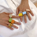 Squared Pop Ring (size 8) - 8 colors - hello baabs 