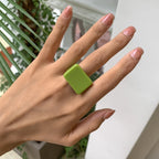 Squared Pop Ring (size 8) - 8 colors - hello baabs 