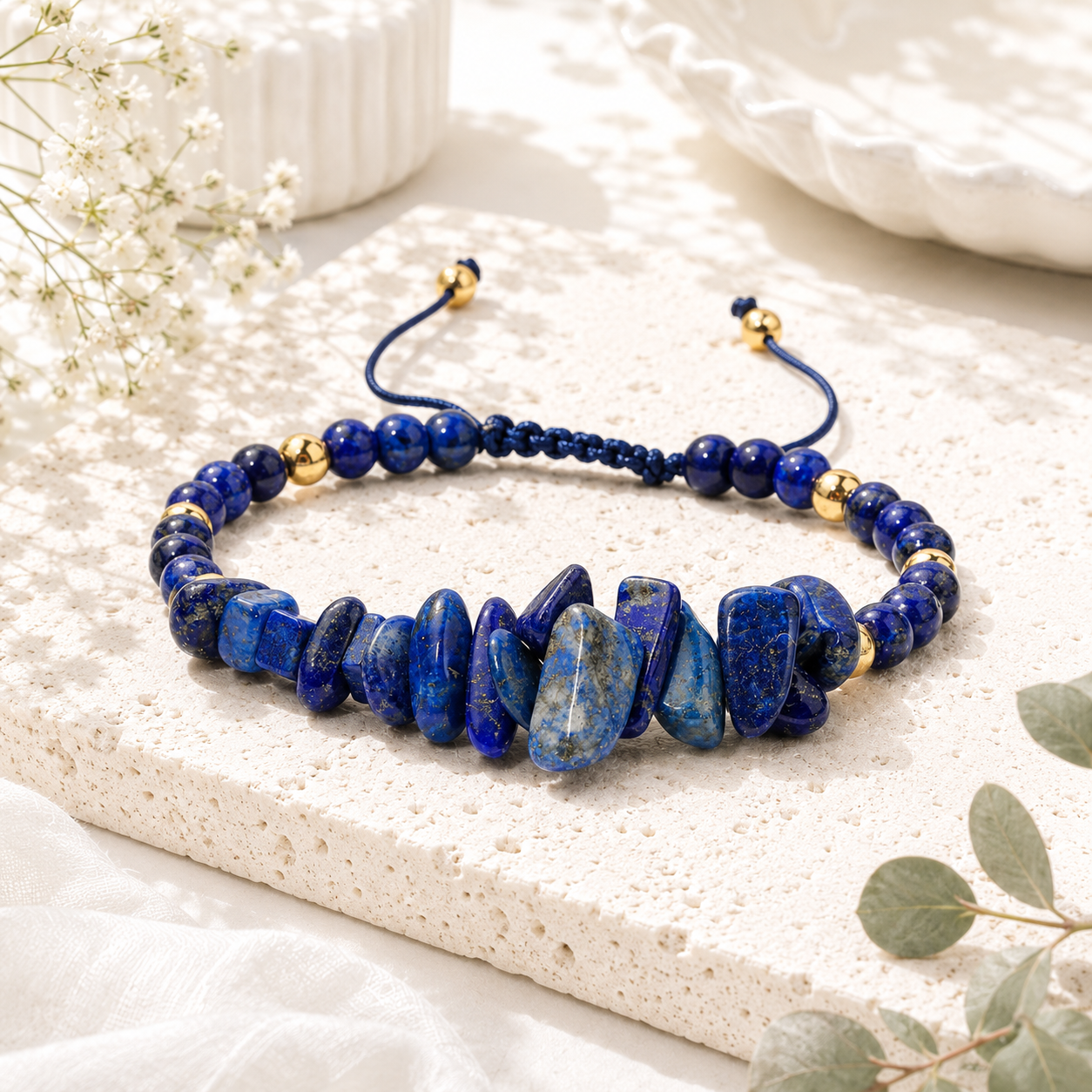 Stone Whisper Adjustable Bracelet - 8 colors - Hello Baabs