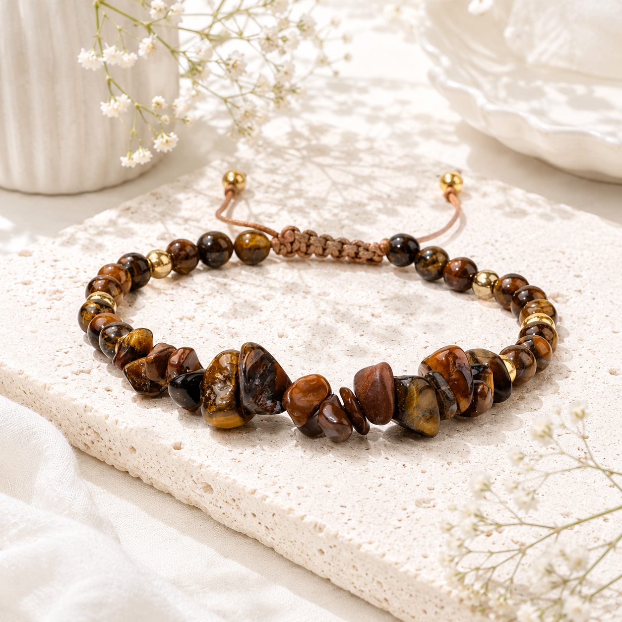 Stone Whisper Adjustable Bracelet - 8 colors - Hello Baabs