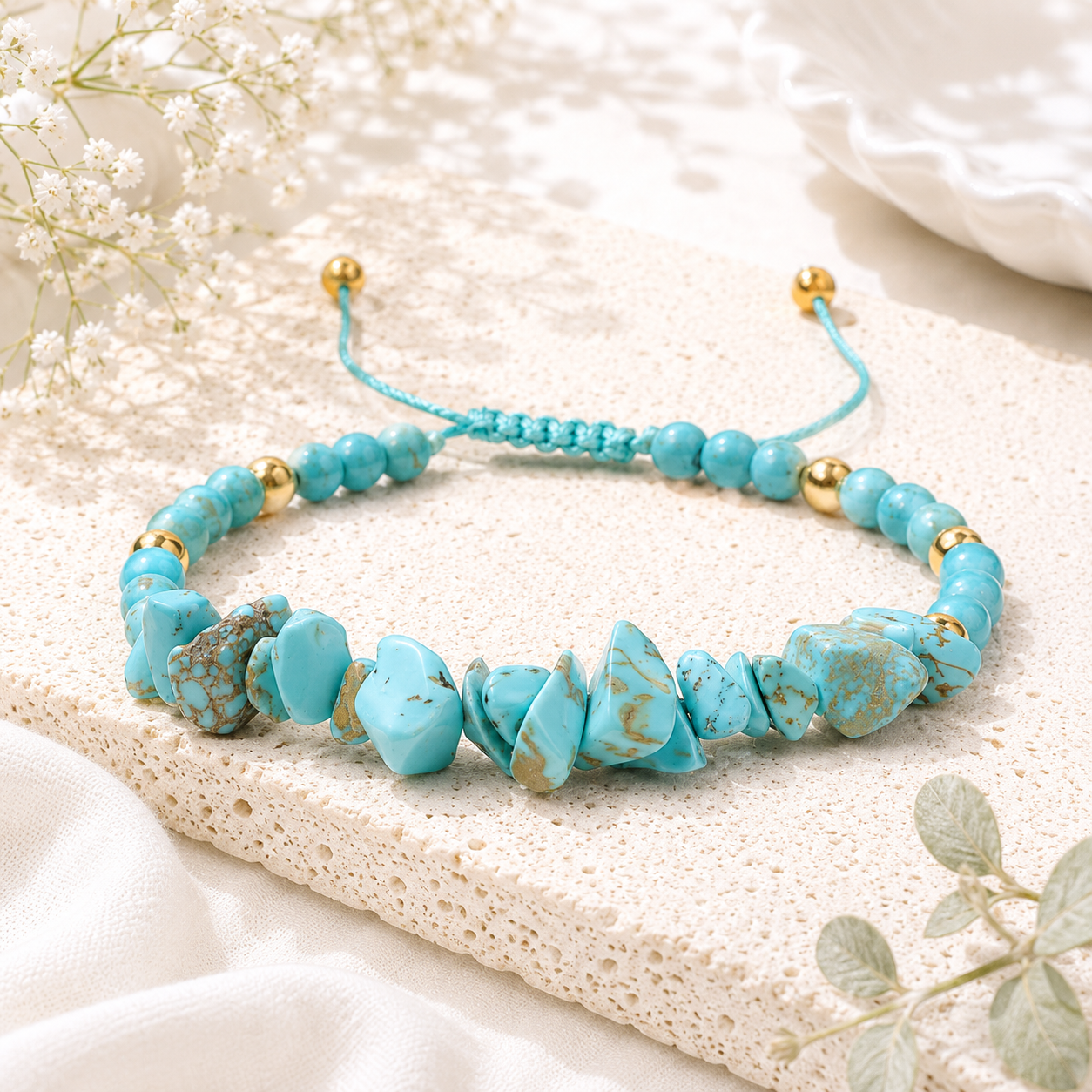 Stone Whisper Adjustable Bracelet - 8 colors - Hello Baabs