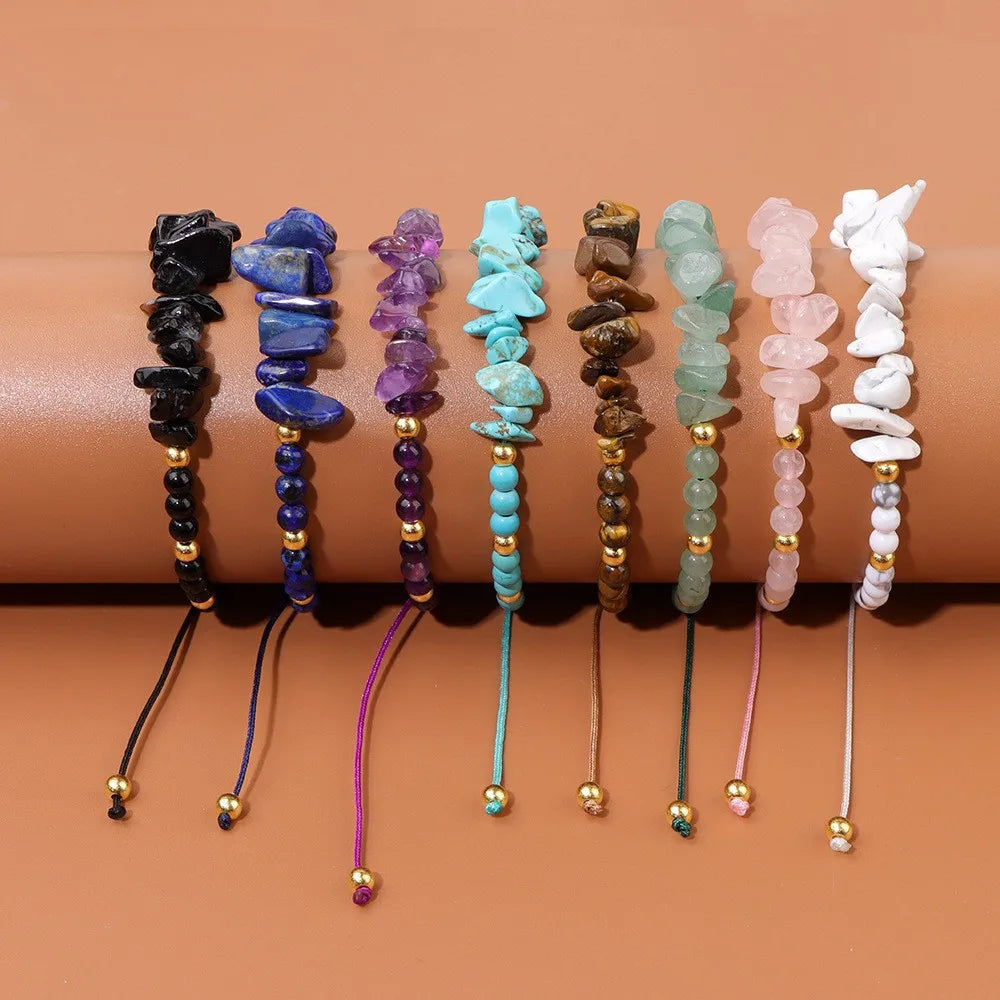 Stone Whisper Adjustable Bracelet - 8 colors - Hello Baabs LLC 