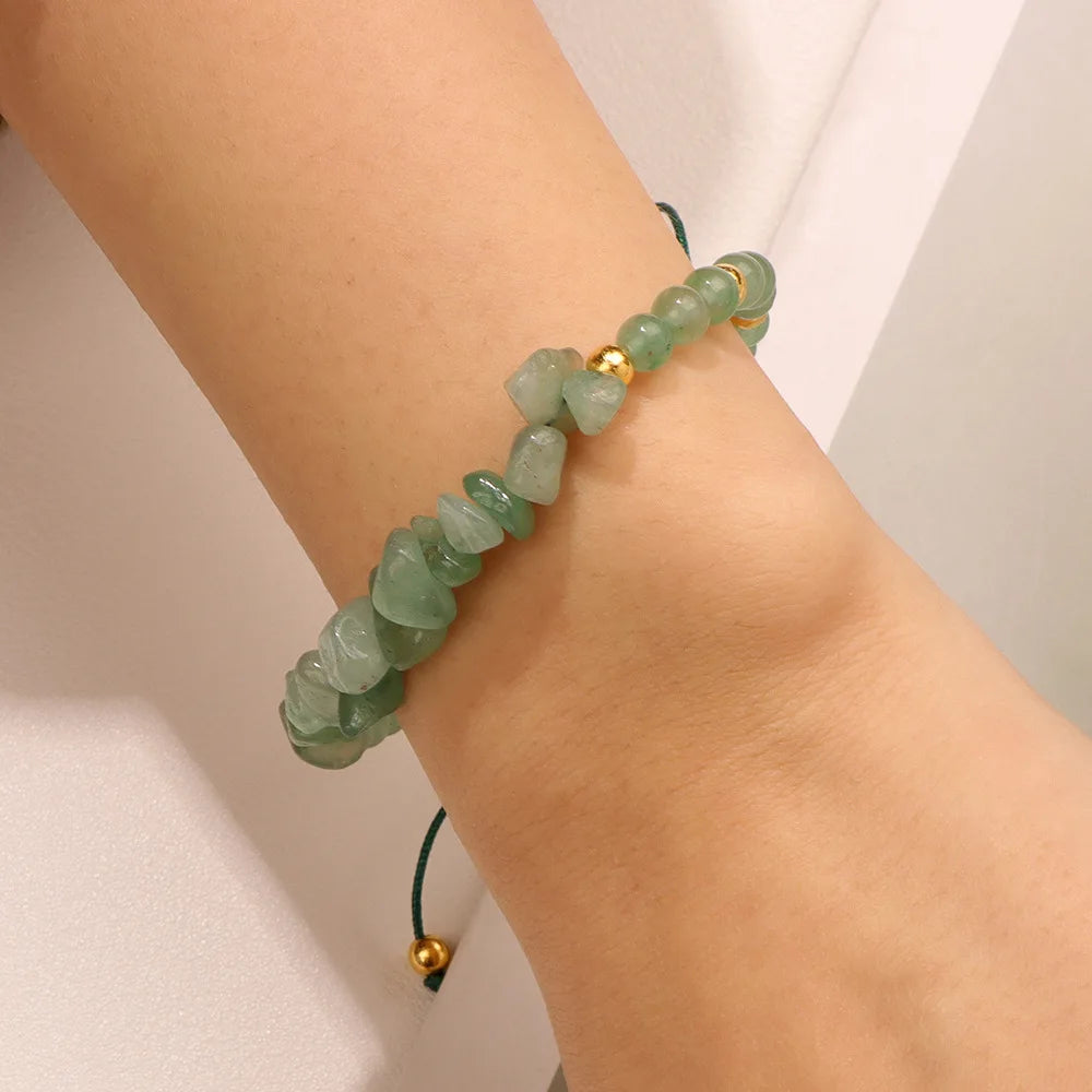 Stone Whisper Adjustable Bracelet - 8 colors - Hello Baabs LLC 