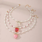 Strawberry Sparkle Necklace - 3 colors - Hello Baabs LLC 