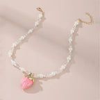 Strawberry Sparkle Necklace - 3 colors - Hello Baabs LLC 