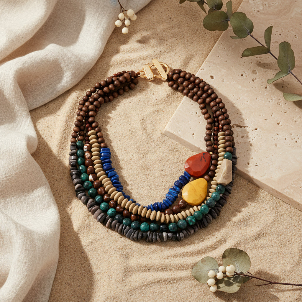 Sunkissed Canyon Bead Necklace - Hello Baabs