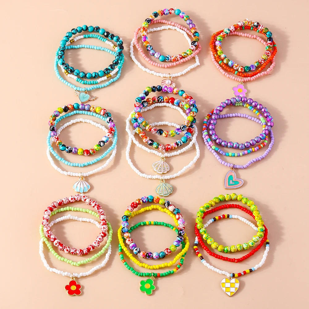 Sunny Charm Bracelet 3pc Set - 8 variants - Hello Baabs LLC 