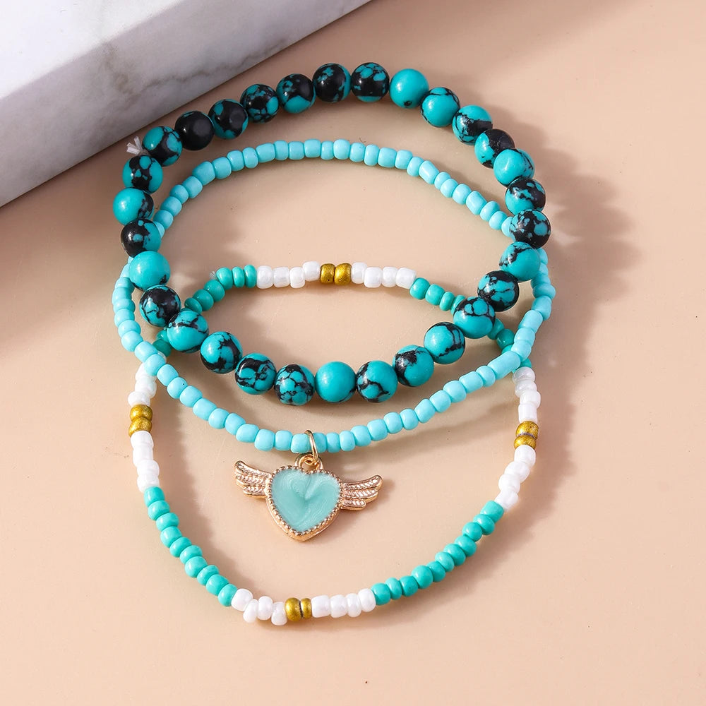 Sunny Charm Bracelet 3pc Set - 8 variants - Hello Baabs LLC 