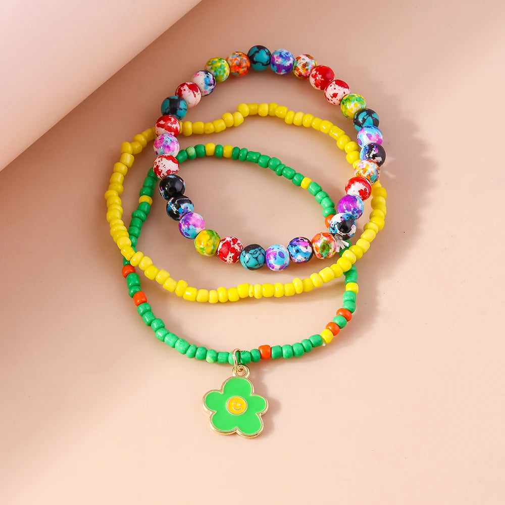 Sunny Charm Bracelet 3pc Set - 8 variants - Hello Baabs LLC 