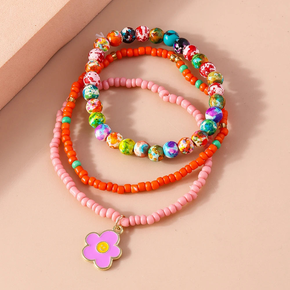 Sunny Charm Bracelet 3pc Set - 8 variants - Hello Baabs LLC 