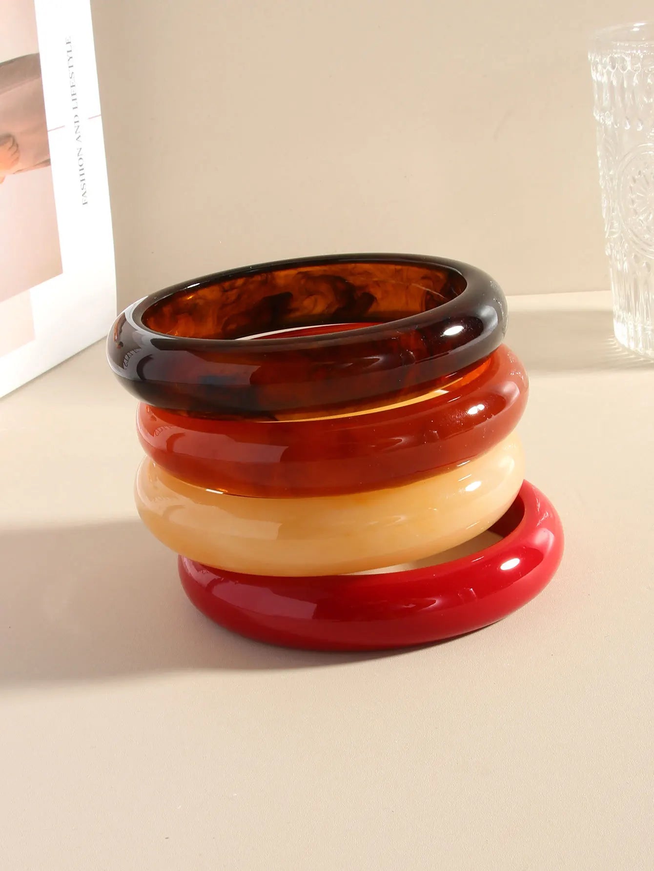 Sunset Bangle (2.64" diameter) - 4 colors - Hello Baabs LLC 