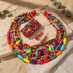 Sunset Bead Necklace, Bracelet, and Earrings Set - 3 colors - Hello Baabs