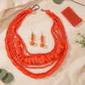 Sunset Bead Necklace, Bracelet, and Earrings Set - 3 colors - Hello Baabs