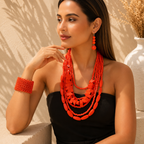 Sunset Bead Necklace, Bracelet, and Earrings Set - 3 colors - Hello Baabs