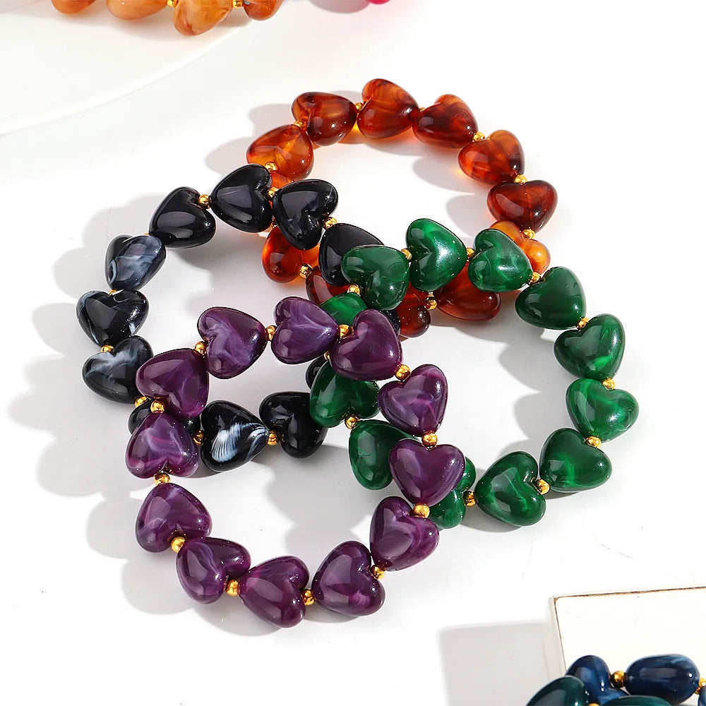 Sweet Talk Heart Stretch Bracelet - 8 colors - Hello Baabs