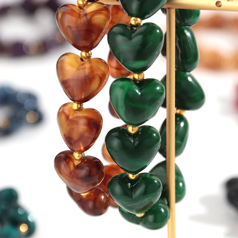 Sweet Talk Heart Stretch Bracelet - 8 colors - Hello Baabs