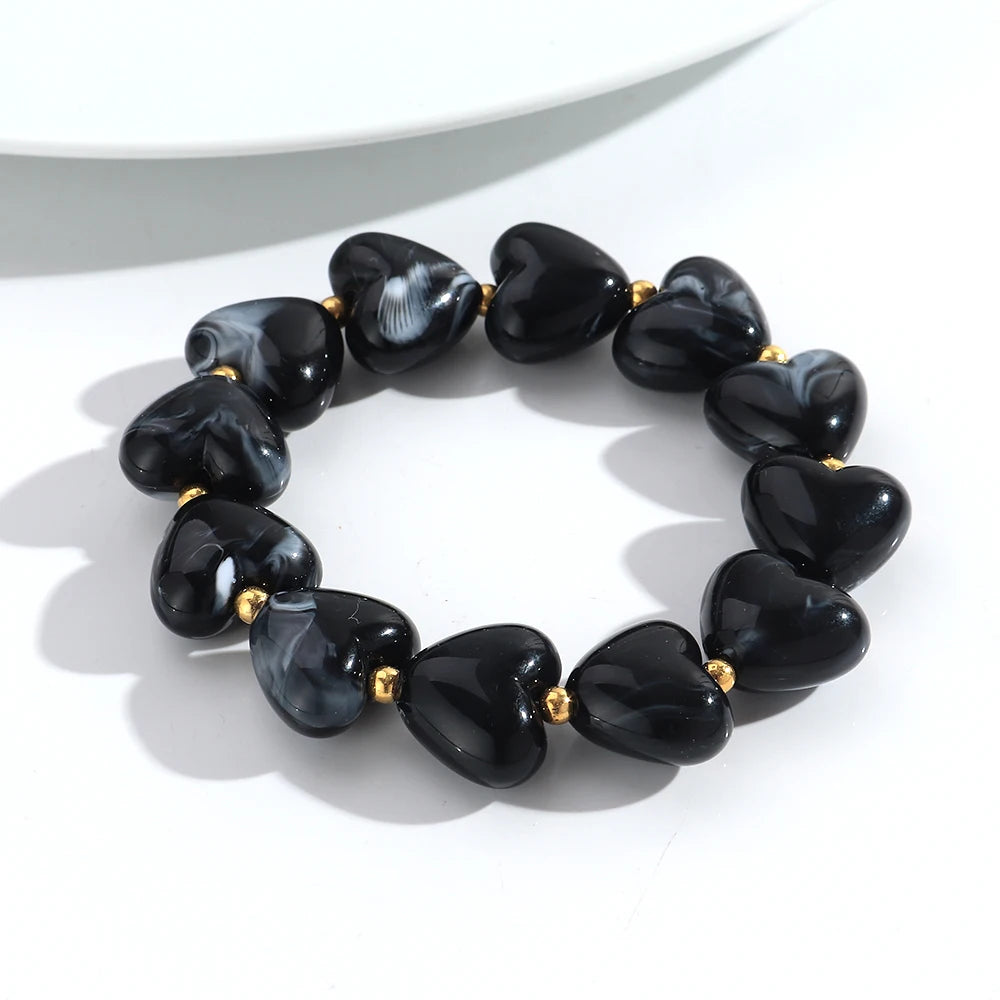 Sweet Talk Heart Stretch Bracelet - 8 colors - Hello Baabs