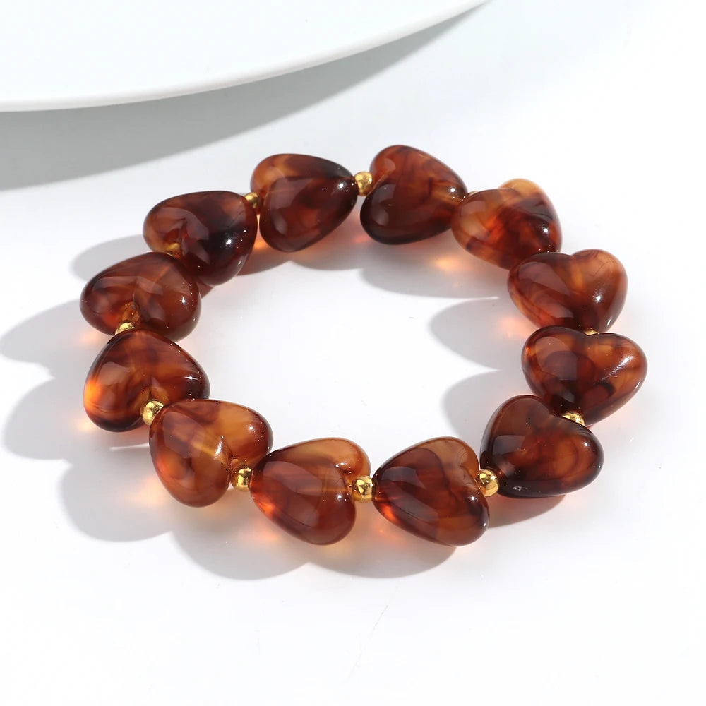 Sweet Talk Heart Stretch Bracelet - 8 colors - Hello Baabs
