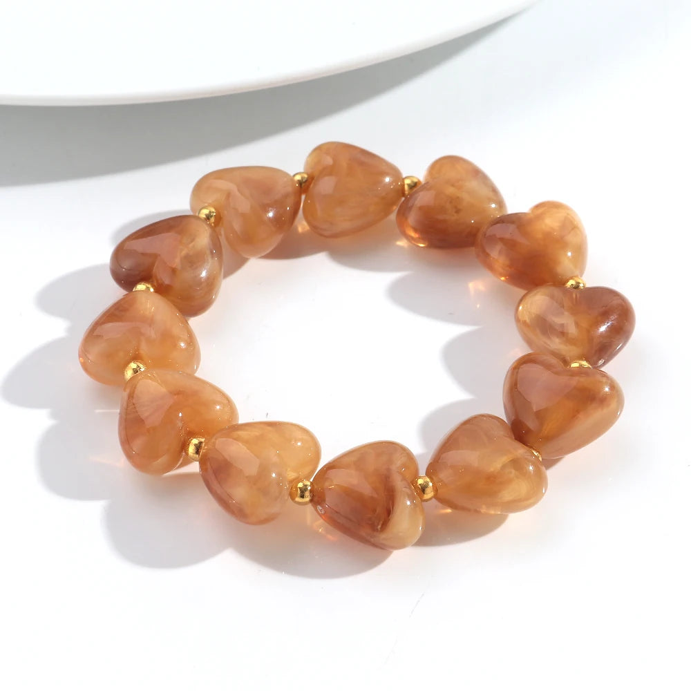 Sweet Talk Heart Stretch Bracelet - 8 colors - Hello Baabs