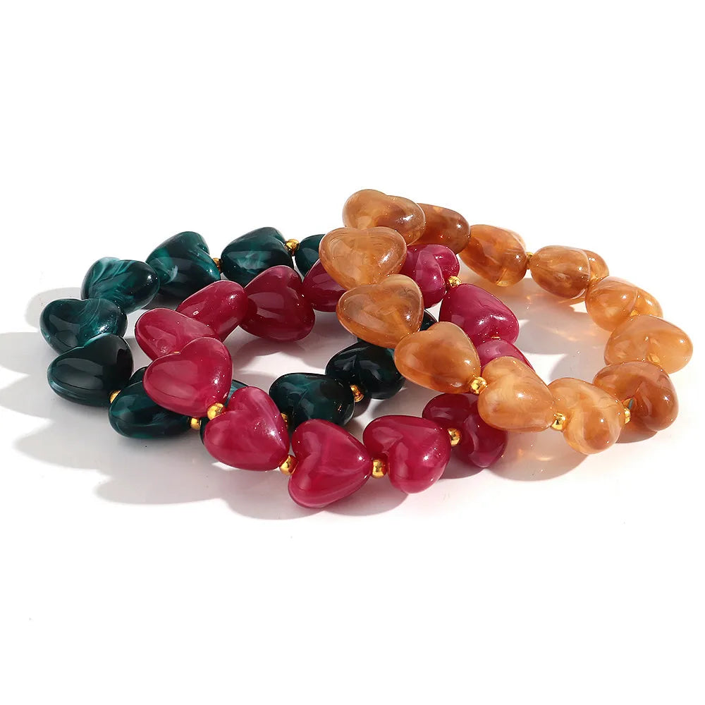 Sweet Talk Heart Stretch Bracelet - 8 colors - Hello Baabs LLC 