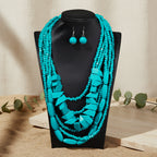 The Layered Nomad Necklace & Earrings Set - 8 colors - Hello Baabs