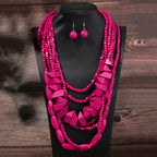 The Layered Nomad Necklace & Earrings Set - 8 colors - hello baabs 