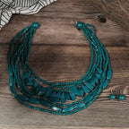 The Layered Nomad Necklace & Earrings Set - 8 colors - hello baabs 
