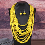 The Layered Nomad Necklace & Earrings Set - 8 colors - hello baabs 