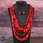 The Layered Nomad Necklace & Earrings Set - 8 colors - hello baabs 