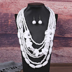 The Layered Nomad Necklace & Earrings Set - 8 colors - hello baabs 