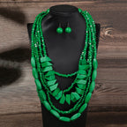 The Layered Nomad Necklace & Earrings Set - 8 colors - hello baabs 