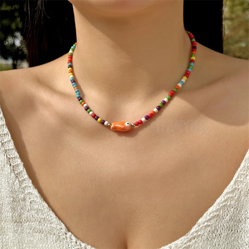Tidal Treasures Necklace - 5 colors - Hello Baabs LLC 