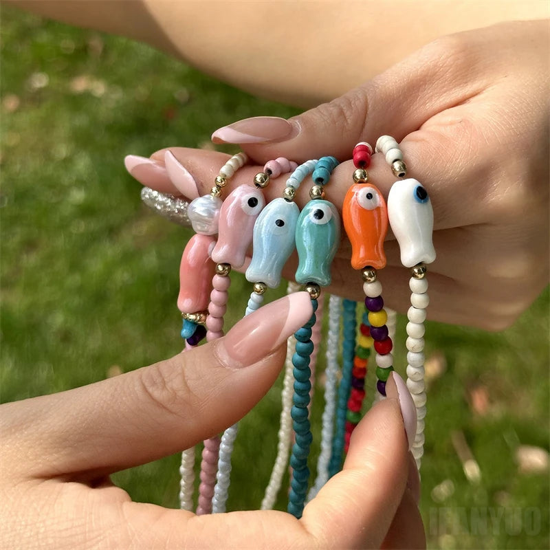 Tidal Treasures Necklace - 5 colors - Hello Baabs LLC 