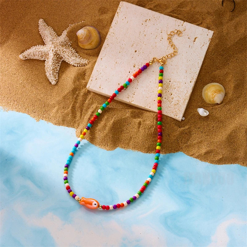 Tidal Treasures Necklace - 5 colors - Hello Baabs LLC 