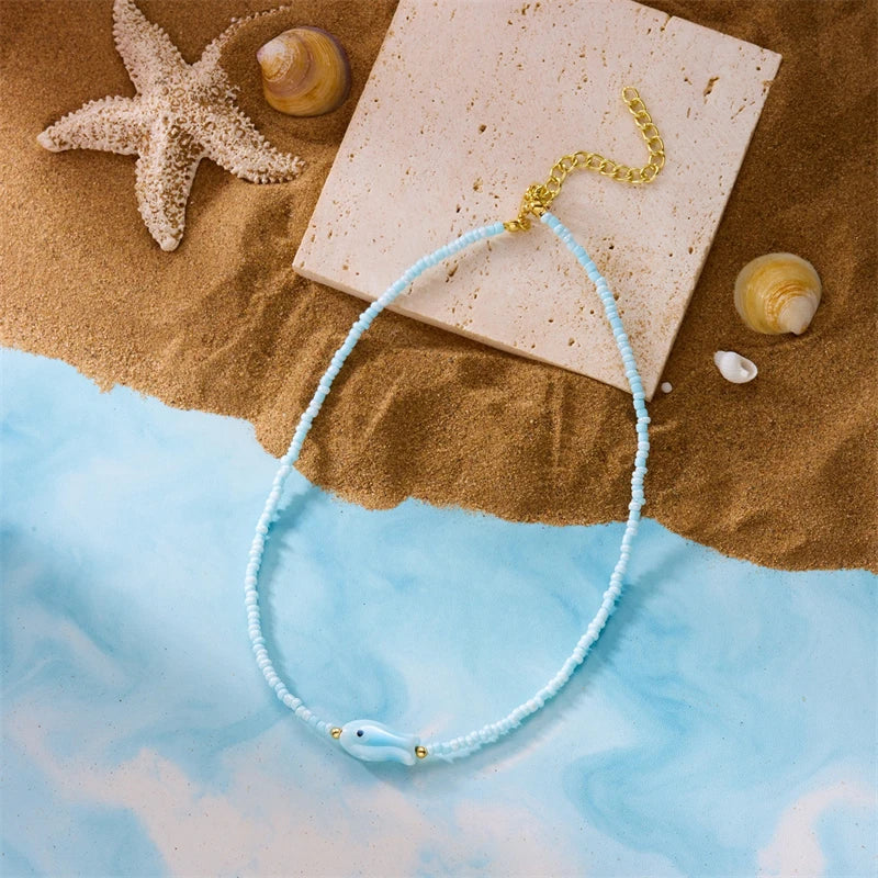 Tidal Treasures Necklace - 5 colors - Hello Baabs LLC 