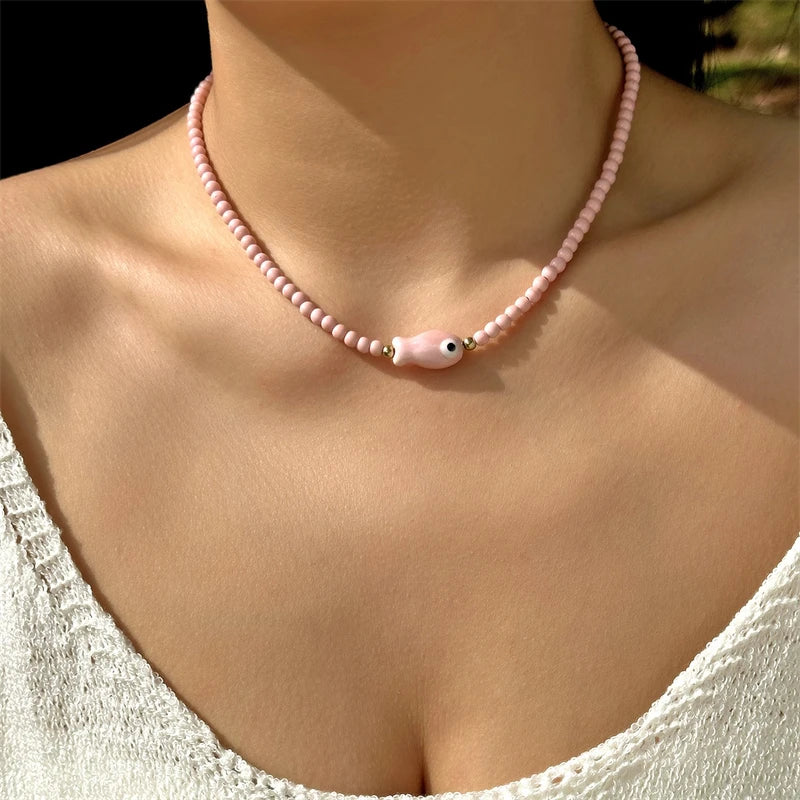 Tidal Treasures Necklace - 5 colors - Hello Baabs LLC 
