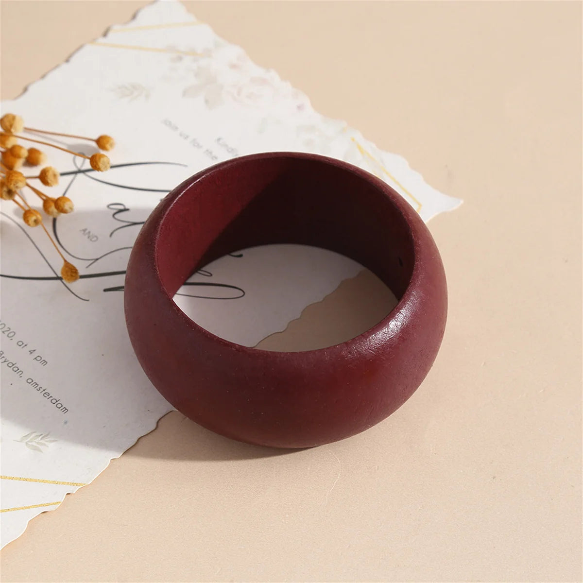 Timber Luxe Wide Wooden Bangle (2.72" diameter) - 4 colors - hello baabs 