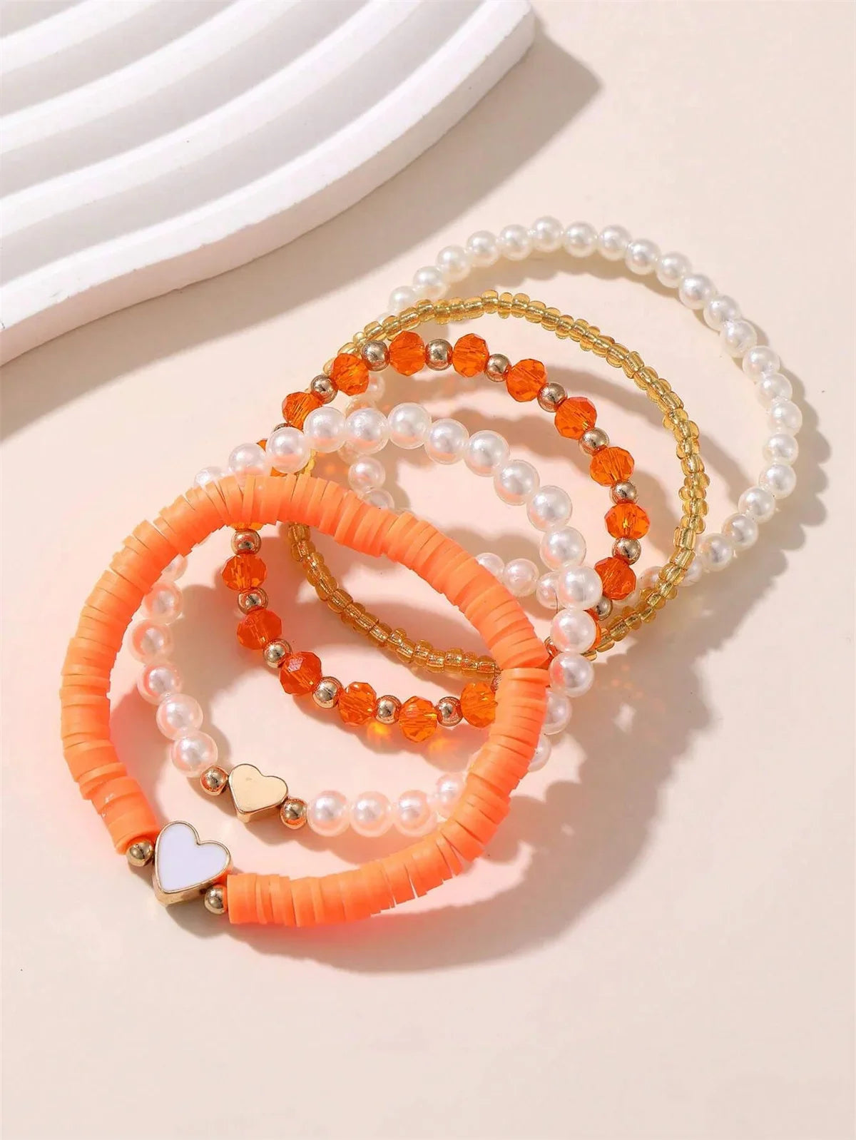Tiny Hearts 5pc Bracelet Set - 5 colors - Hello Baabs LLC 
