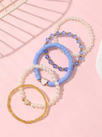 Tiny Hearts 5pc Bracelet Set - 5 colors - Hello Baabs LLC 