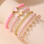Tiny Hearts 5pc Bracelet Set - 5 colors - Hello Baabs LLC 