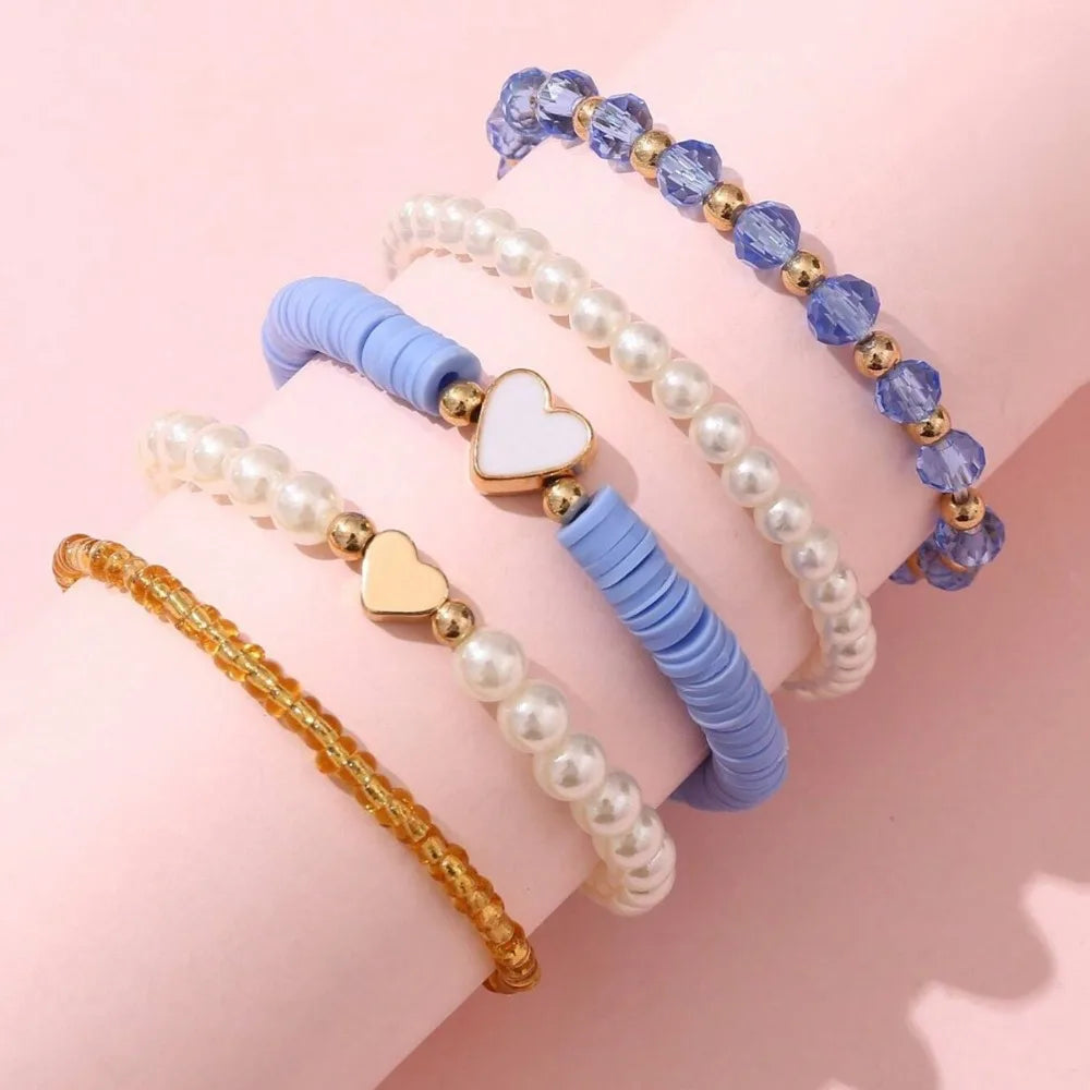 Tiny Hearts 5pc Bracelet Set - 5 colors - Hello Baabs LLC 